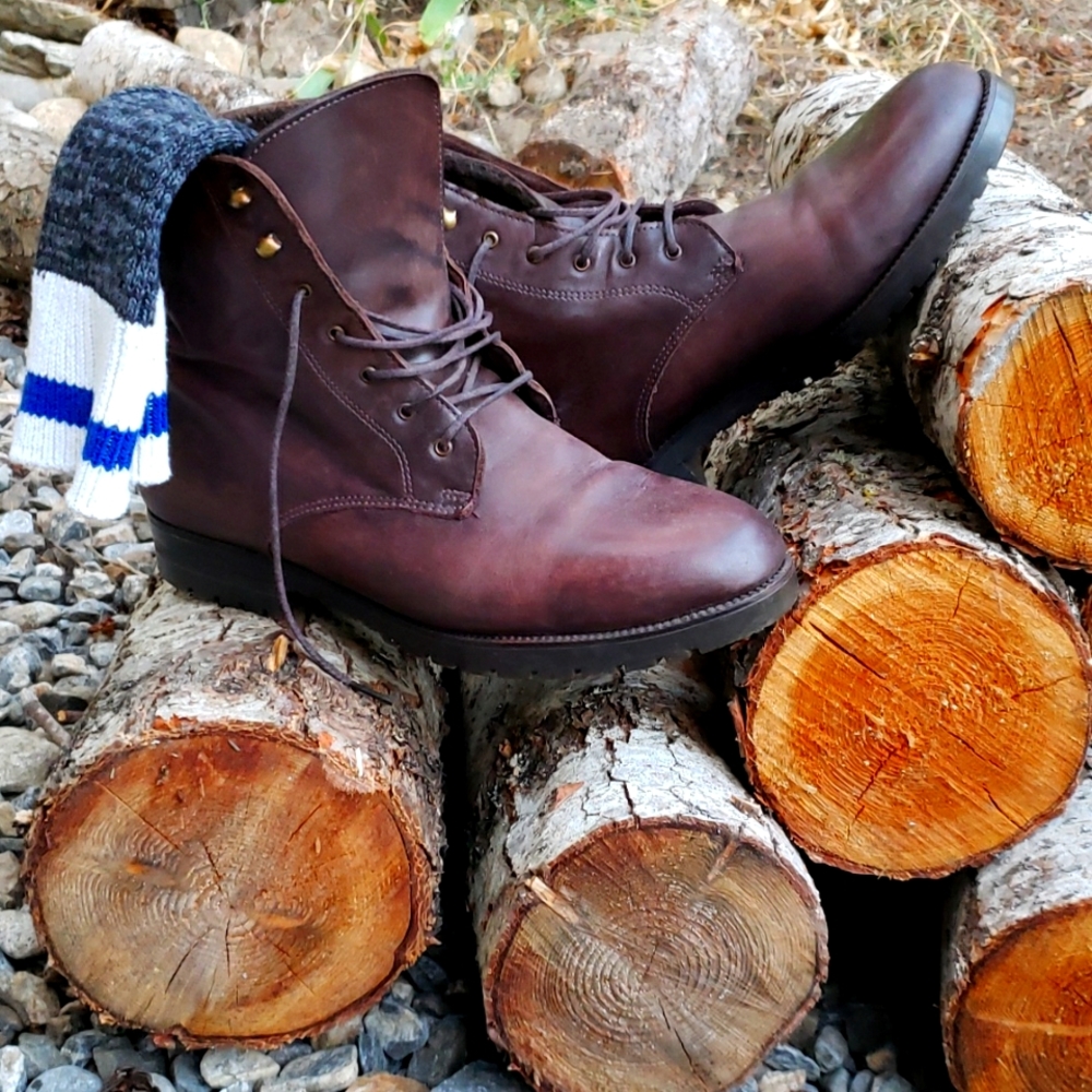 Leather boots
